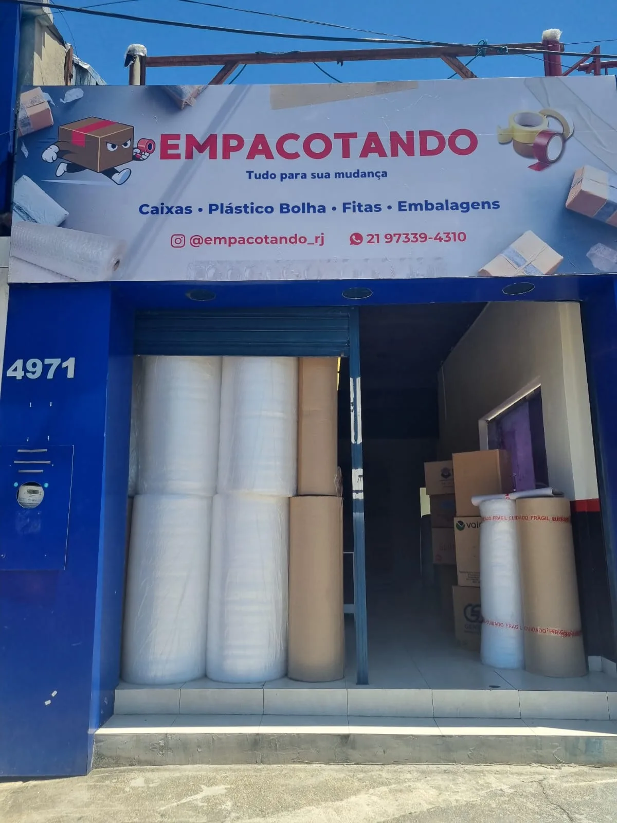 Fachada da loja Empacotando em Jacarepaguá, Rio de Janeiro